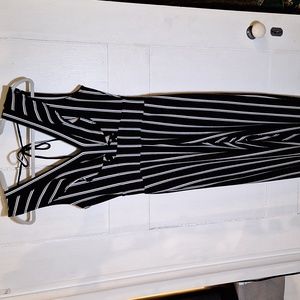 Deep v soft jumpsuit wide leg